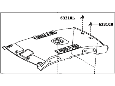 Toyota 63310-06730-B1 HEADLINING Assembly, Roof