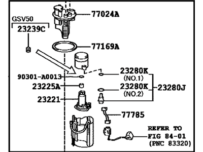 2017 Toyota Camry Fuel Pump - 77020-06306