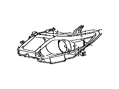 Toyota 81130-06890 Passenger Side Headlight Unit Assembly