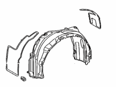 Toyota 53805-06100 Shield Sub-Assembly, FEN