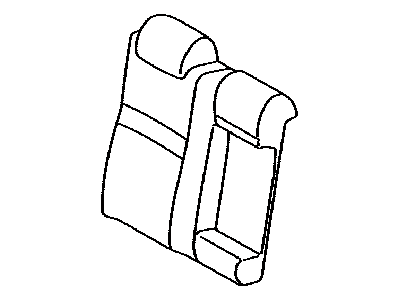 Toyota 71077-06E70-J0 Rear Seat Back Cover, Right (For Separate Type)