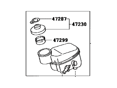 Scion xD Brake Master Cylinder Reservoir - 47220-52200