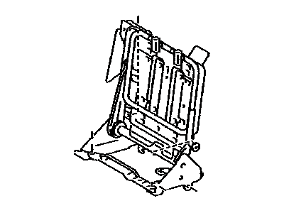 Toyota 71017-52400 Frame Sub-Assy, Rear Seat Back, RH