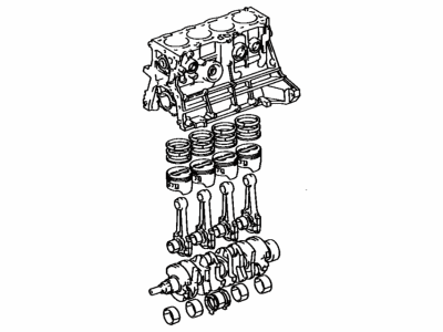 Toyota 11400-16200 Block Assembly, Short