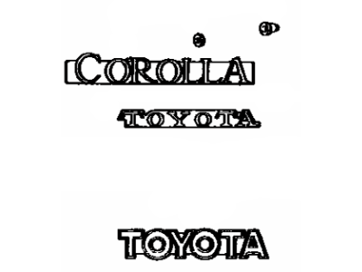 Toyota 75441-12150 Plate, Rear Body Name