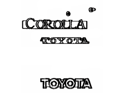 1977 Toyota Corolla Emblem - 75361-12080