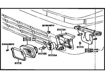 Toyota 81220-14131 Lamp Assembly, Fog