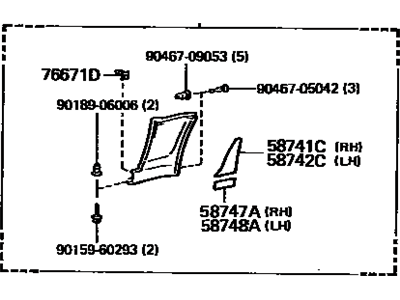 Toyota 76901-19016-D0 Mudguard Sub-Assy, Side, RH