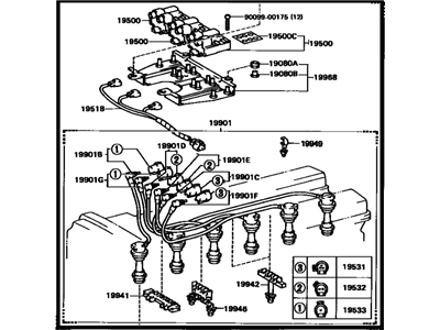 1989 Toyota Supra Ignition Coil - 19080-42020