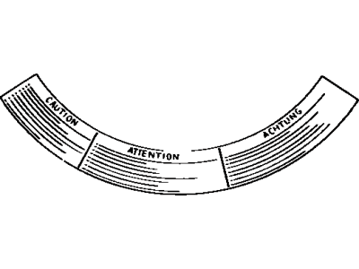 Toyota 42668-14040 Plate, Compact Spare Tire Caution