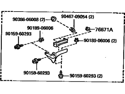 1987 Toyota Supra Mud Flaps - 76603-19155-18