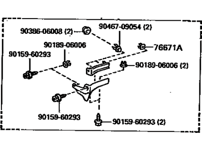 Toyota 76603-19155-H0 MUDGUARD Sub-Assembly, Front Fender, RH