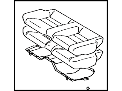 Toyota 71560-14384-B0 Cushion Assembly, Rear Seat