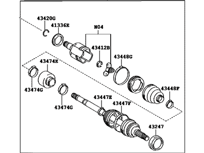 2022 Toyota Corolla Axle Shaft - 43420-12B00