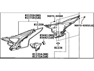 Toyota 81185-47700 Driver Side Headlight Unit Assembly