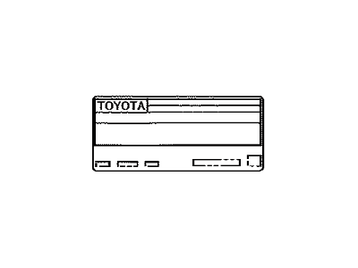 Toyota 11298-37A10 Label, Emission Cont