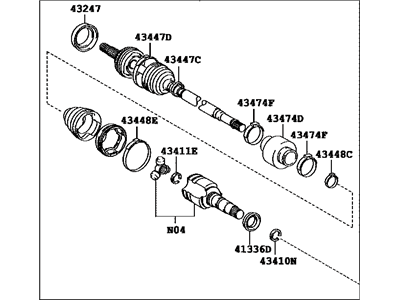 2022 Toyota Corolla Axle Shaft - 43410-12B50