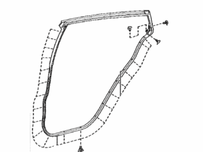 Toyota 67872-47050 WEATHERSTRIP, Rear Door