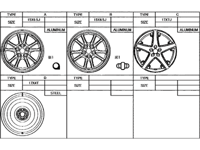 Toyota Corolla Spare Wheel - 42611-12F00