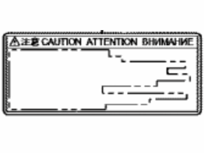 Toyota 861C8-47020 Label, Mobile WIRELE