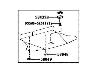 Toyota 58415-47090-C2 Board, Rear Floor