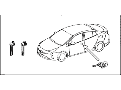 2018 Toyota Prius Prime Door Lock Cylinder - 69005-47230