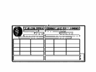 Toyota 42661-33E50 Label, Tire Pressure