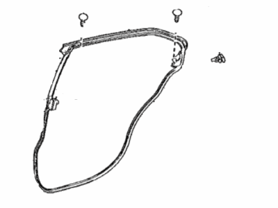 Toyota 67872-33120 WEATHERSTRIP, Rear Doo