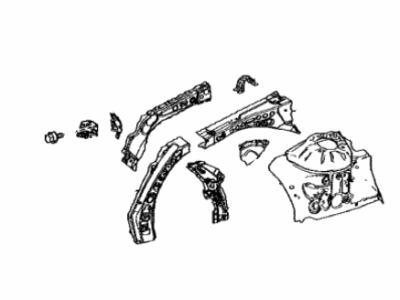 Toyota 53701-33190 Apron Sub-Assembly, Front F