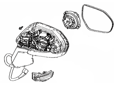 Toyota 87910-02917 Outside Rear Mirror Assembly