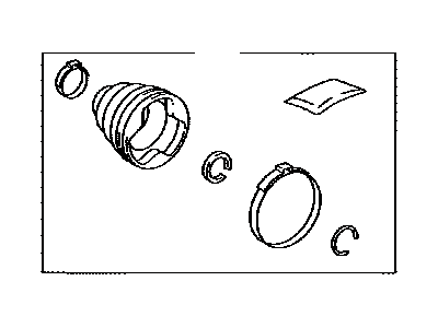 Toyota 04437-01020 Front Cv Joint Boot, Right