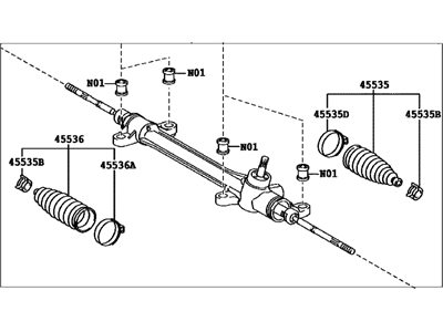 2009 Toyota Corolla Rack And Pinion - 45510-12450