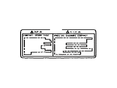 Toyota 42668-06010 Label, Compact Spare Tire Caution