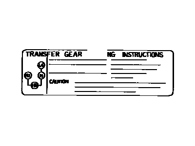 Toyota 33621-35071 Plate, Transfer Caution