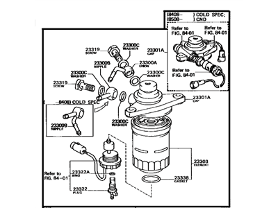 1986 Toyota Pickup Fuel Filter - 23300-54140