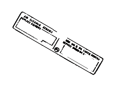 Toyota 17791-54020 Plate, Air Cleaner Caution