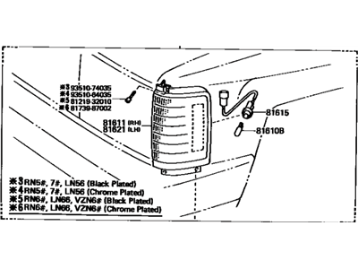 1984 Toyota Pickup Side Marker Light - 81610-80001