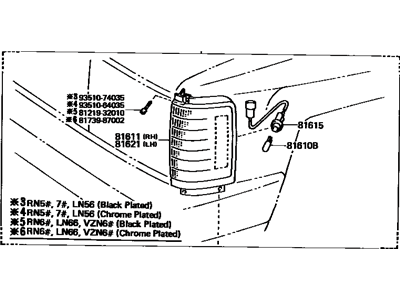 1985 Toyota Pickup Side Marker Light - 81620-80002