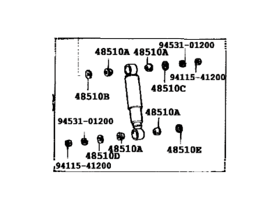 Toyota 48511-69045 Shock Absorber Assembly Front Right