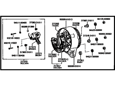 1970 Toyota Land Cruiser Alternator Case Kit - 27350-33011