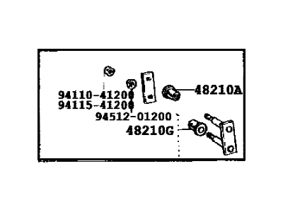 1973 Toyota Land Cruiser Leaf Spring Shackle - 04483-35020