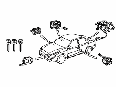 Toyota 69005-3T080 Cylinder Set, Lock