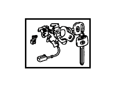 Toyota 69055-33390 Cylinder & Key Set, Luggage Compartment Lock