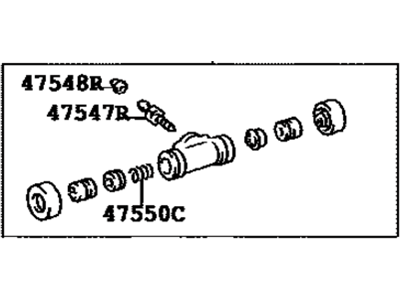 Toyota 47570-33020 Cylinder Assembly, Rear Wheel Brake