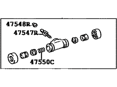 2004 Toyota Camry Wheel Cylinder - 47570-33020