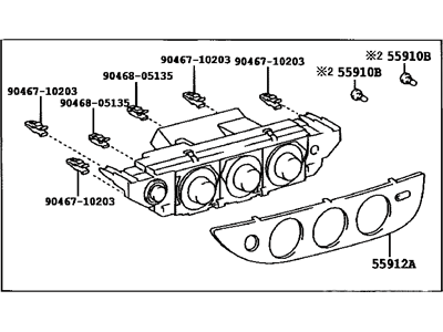 Toyota 55902-33670 Panel Sub-Assy, Air Conditioner