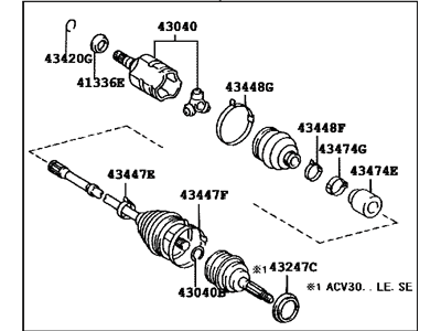 2006 Toyota Camry Axle Shaft - 43420-0W080