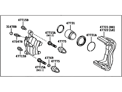 2005 Toyota Camry Brake Caliper - 47750-33200