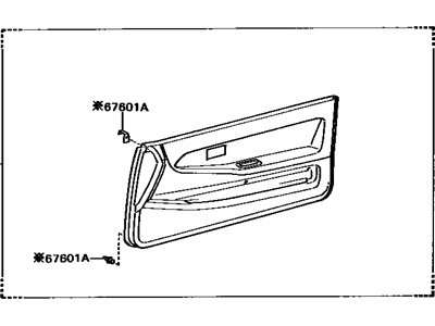 Toyota 67610-16670-05 Board Sub-Assembly, Front Door Trim, RH