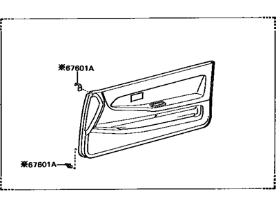 Toyota 67620-16560-04 Board Sub-Assembly, Front Door Trim, LH